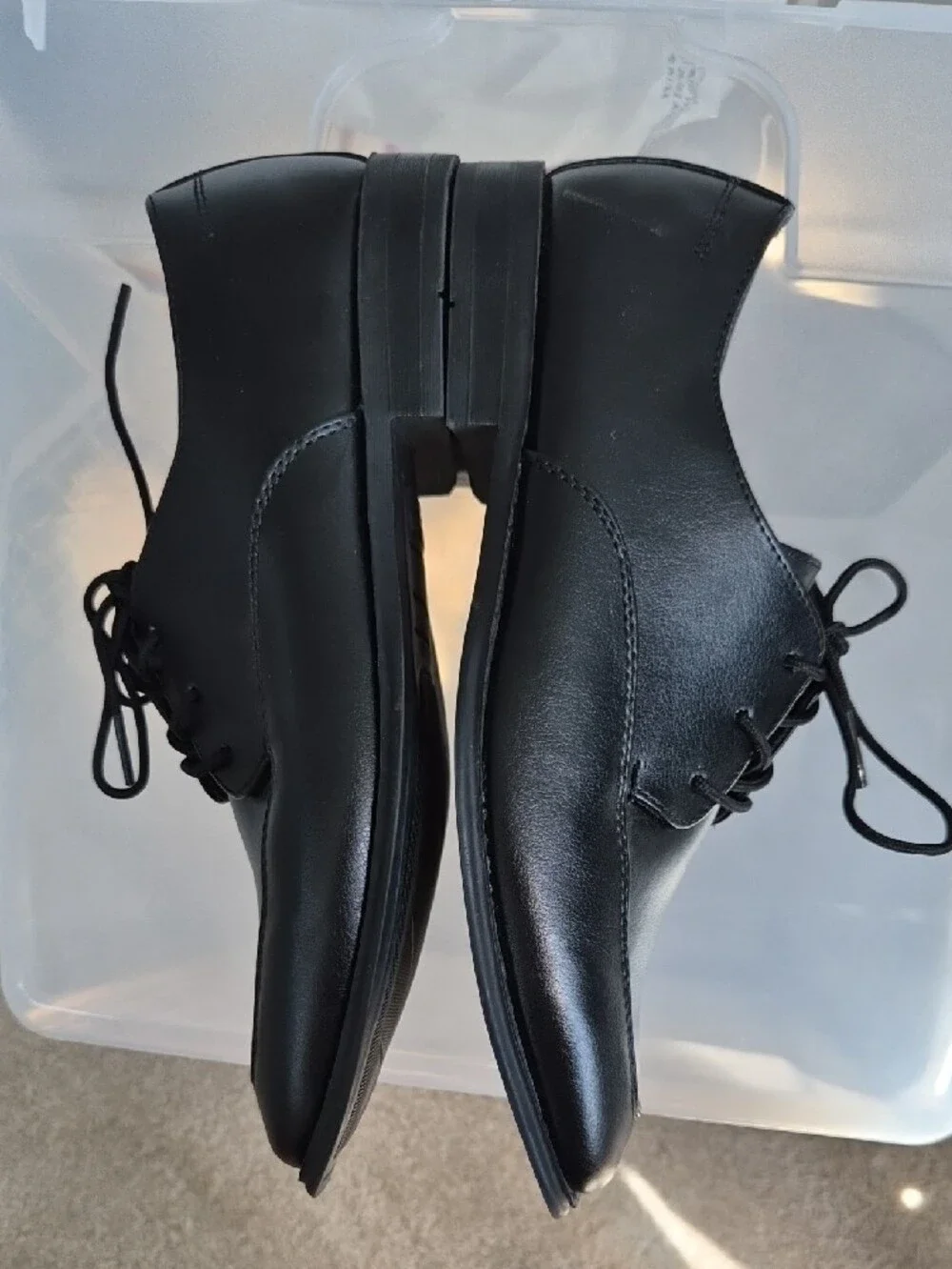 Sonoma Black Lace-Up Square-Toe Dress Oxfords Boys 6